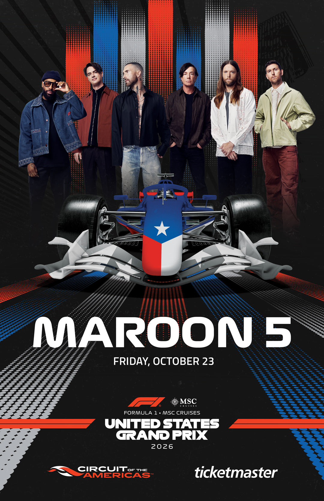 Maroon 5 to play United States Grand Prix in Austin